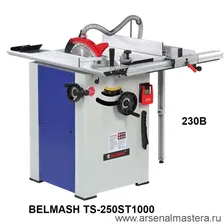 Станок круглопильный с подвижным столом 2,2 кВт 230 В Диск 254 / 30 мм BELMASH TS-250ST1000 S192A
